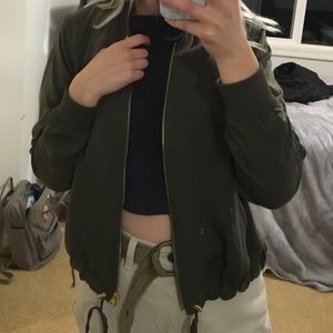 Green h&m jacket